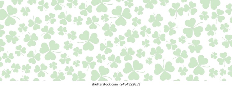Green vintage banner for St Patricks Day. Eps 10 vector file.