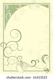 green vintage blank