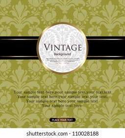 Green vintage card design