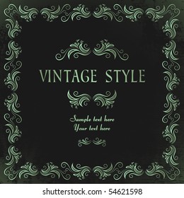 green vintage frame