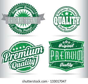 green vintage label collection