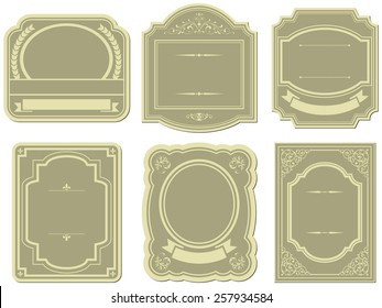 Green Vintage Labels - Set of vintage style labels.  Each label is on its own separate layer for easy editing.