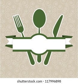 Green vintage retro restaurant menu cover template