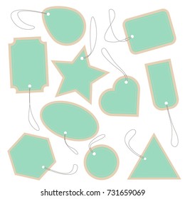 Green Vintage Retro Tag Vector