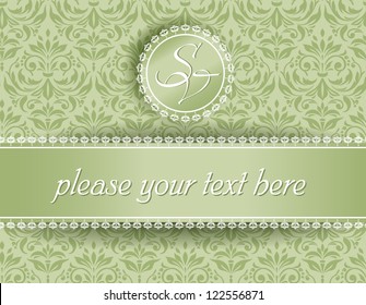 green vintage template for the certificate