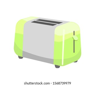 green vintage toaster without bread