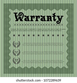  Green Vintage Warranty Certificate template. Customizable, Easy to edit and change colors. With complex background. Artistry design. 