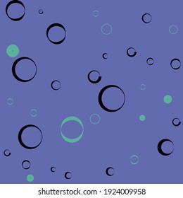 Green Violet Classical Minimal Ornamental Fabrics. Water Light Calm Black Modern Style Backdrop. Retro Bubbles Oval Donut Elegant Circles Art Illustration. Round Purple Curves Bagel Design Pic.