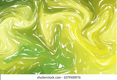 Green violet digital marbling. Abstract marbled texture. Liquid paint abstraction. Warm color mesh background. Colorful marbling design. Trendy holographic surface design. Agate stone ornament