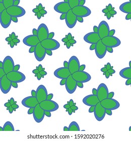 Green and violet flower seamless design pattern botanical garden vintage material wallpaper