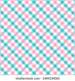 Green and Violet Gingham pattern. Texture from squares for - plaid, tablecloths, clothes, shirts, dresses, paper, bedding, blankets, quilts and other textile products. Vector illustration EPS 10