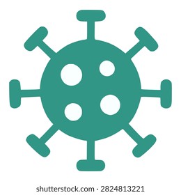 Green Virion Microbe Cell Symbol Design