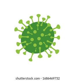 Green Virus Bacteria Emoji Vector