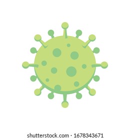 Grünes Virus. Coronavirus COVID-19 Vektorillustration Illustration. EPS10