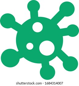 Green virus icon that attacks many people now