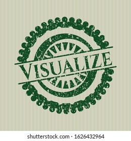 Green Visualize distressed with rubber seal texture