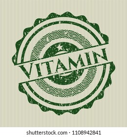  Green Vitamin rubber grunge seal