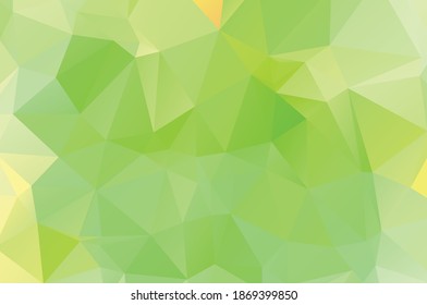Green vivid abstract geometric background, vector from polygons triangle, mosaic 