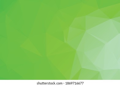 Grüner, lebhafter abstrakter, geometrischer Hintergrund, Vektorgrafik aus dem Dreieck der Polygone, Mosaik 