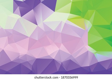 Green vivid abstract geometric background, vector from polygons triangle, mosaic 