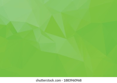 Green vivid abstract geometric background, vector from polygons triangle, mosaic 