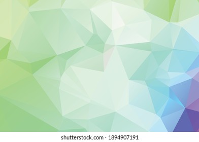Green vivid abstract geometric background, vector from polygons triangle, mosaic 
