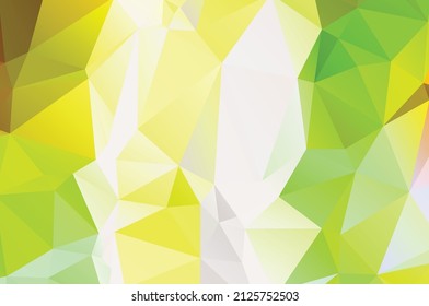 Papel mural de mosaico verde claro brillante abstracto geométrico claro con formas triangulares para el cartel