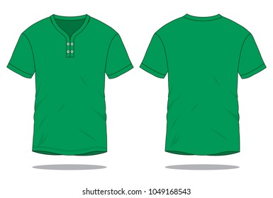 Green V-Neck Shirt for Template