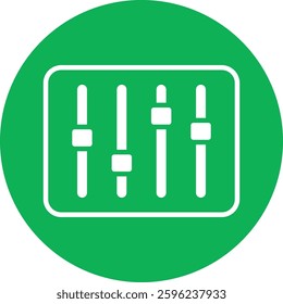 Green Volume Control Icon Illustration