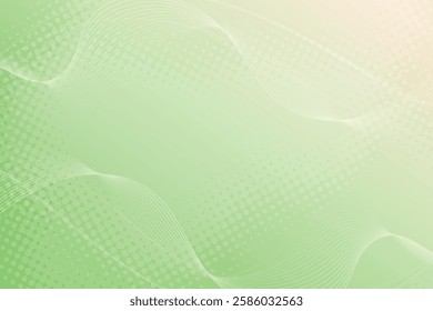 Green volume waves abstract background, nature eco wallpaper or presentation backdrop, abstract