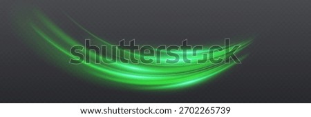 Green vortex lines, speed and movement effect.