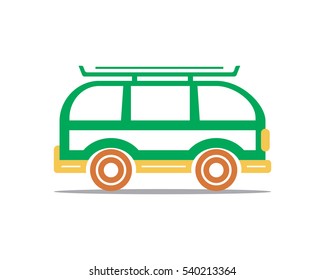 green wagon image vector icon logo vector symbol