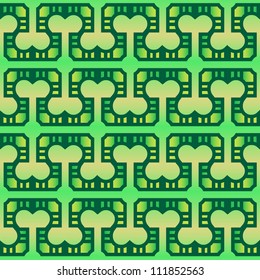 green wallpaper with flowers
