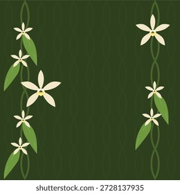 Papel de parede verde vanilla vine background