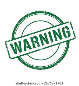 Gráfico de sello de advertencia verde para avisos de precaución y alertas