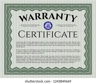 Green Warranty. Complex background. Good design. Customizable, Easy to edit and change colors. 
