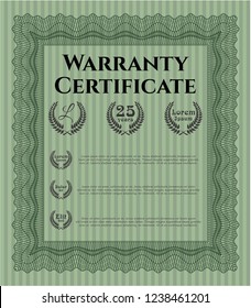 Green Warranty. Customizable, Easy to edit and change colors. With great quality guilloche pattern. Elegant design. 