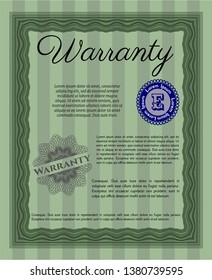 Green Warranty. With linear background. Customizable, Easy to edit and change colors. Modern design. 