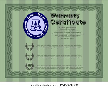 Green Warranty. Modern design. Detailed. Easy to print. 