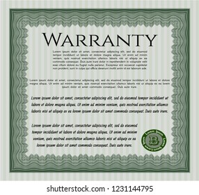 Green Warranty. Printer friendly. Detailed. Excellent design. 