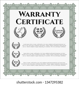 Green Warranty. Sophisticated design. Customizable, Easy to edit and change colors. With great quality guilloche pattern. 