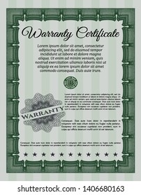 Green Warranty template. Customizable, Easy to edit and change colors. With quality background. Beauty design. 