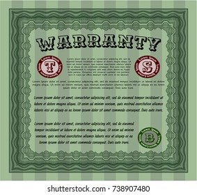 Green Warranty template. Customizable, Easy to edit and change colors. With quality background. Sophisticated design. 