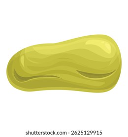 Green wasabi bean floating in the air