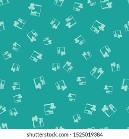 Green Washer and t-shirt icon isolated seamless pattern on green background. Washing machine icon. Clothes washer - laundry machine. Home appliance symbol.  Vector Illustration