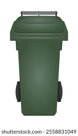 Green waste bin. vector illustration