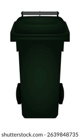 Green waste bin. vector illustration	