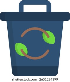 Icono de residuos verdes Ilustración vectorial plana
