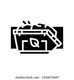 green waste removal glyph icon vector. green waste removal sign. isolated symbol illustration
