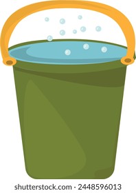 green water bucket vector design